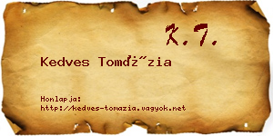 Kedves Tomázia névjegykártya